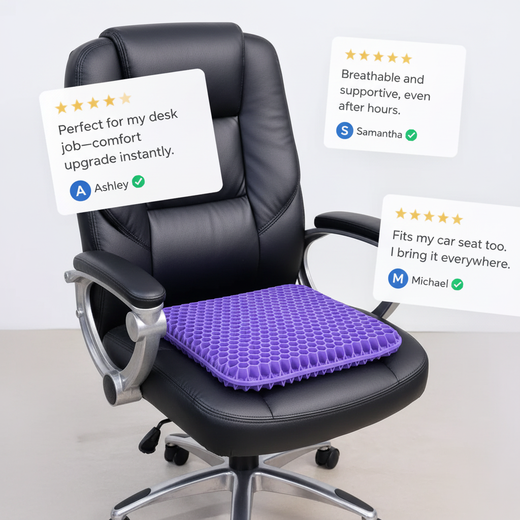 HexaComfort Gel Seat Cushion
